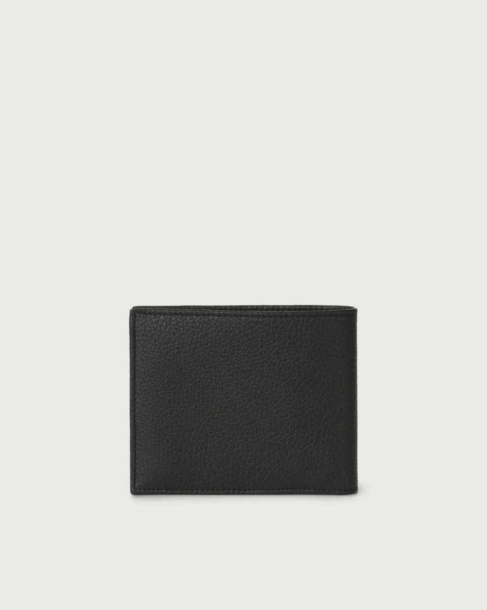 Portafoglio bi-fold in pelle con portamonete