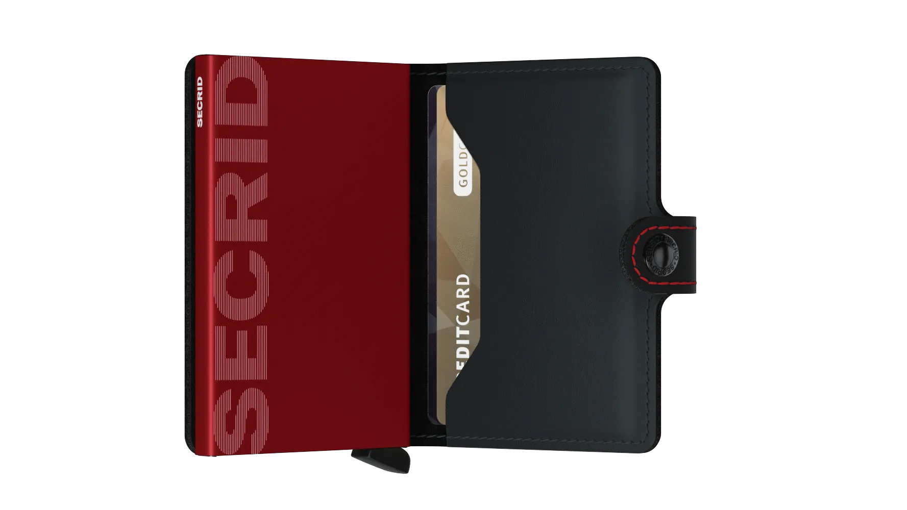 Secrid Mini Wallet - Matte Black-Red