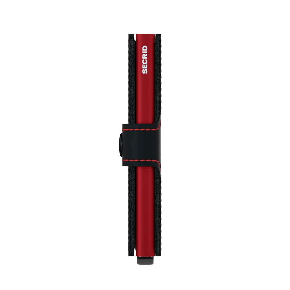Secrid Mini Wallet - Matte Black-Red