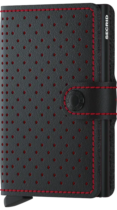 Secrid Mini Wallet - Perforated Black-Red