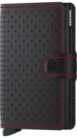 Secrid Mini Wallet - Perforated Black-Red