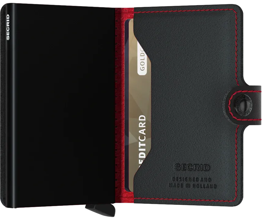 Secrid Mini Wallet - Perforated Black-Red