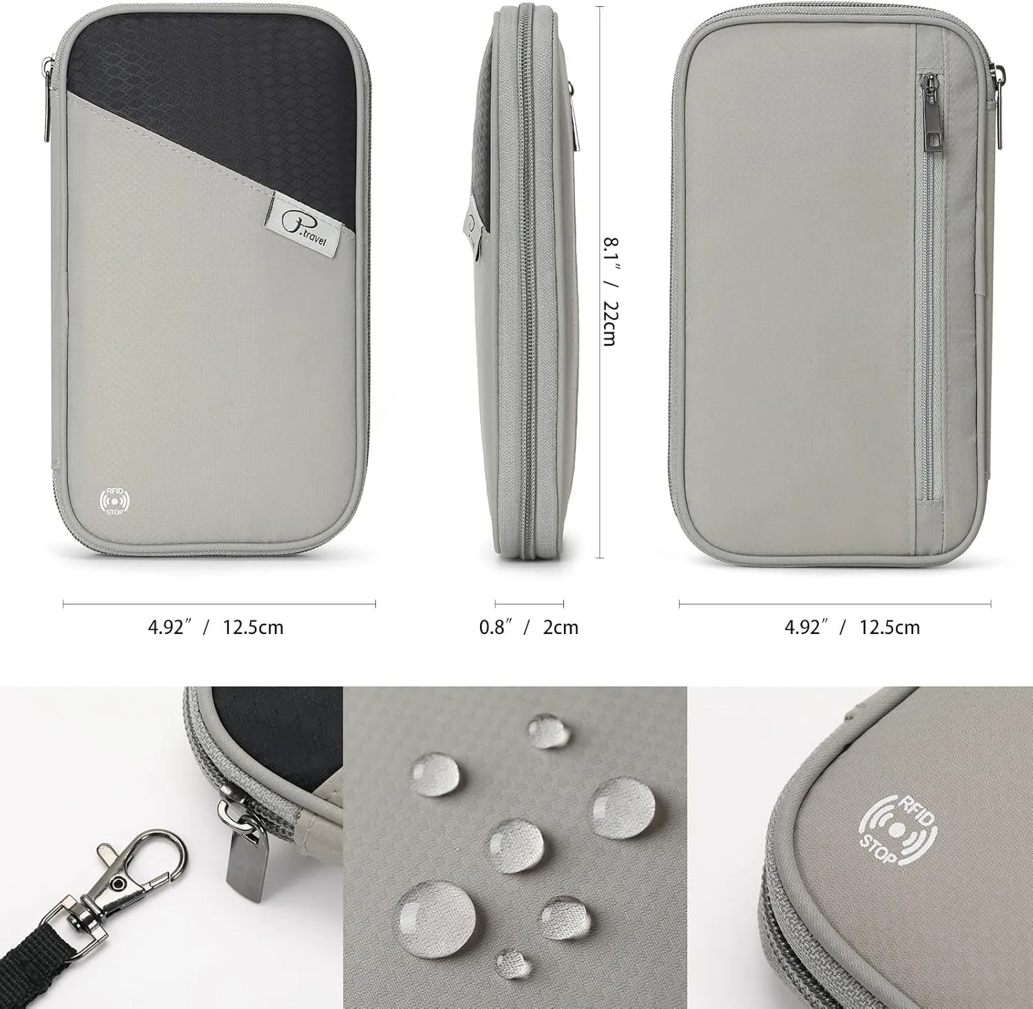 VanFn RFID Travel Passport Wallet, Family Passport Holder, Trip Document Organizer P.Travel Series