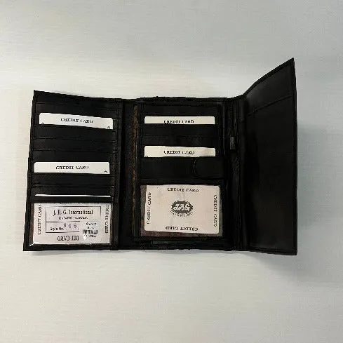 Wallet - Leather wallet with velcro flap