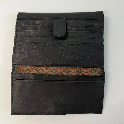 Wallet - Leather wallet with velcro flap
